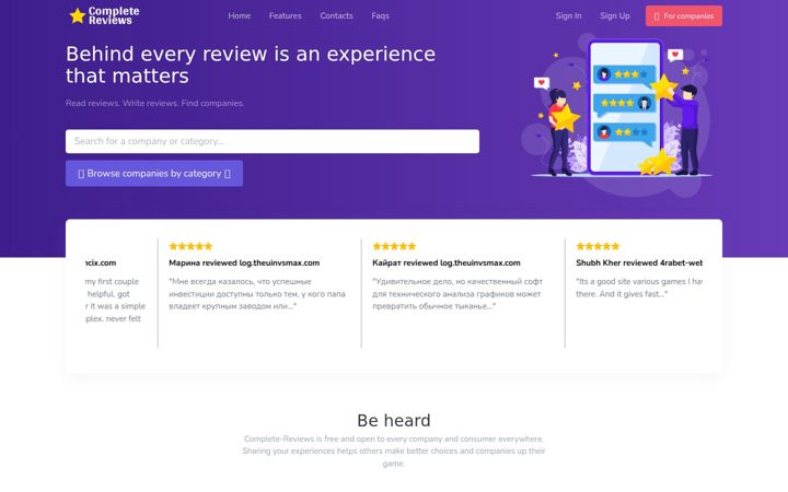Screenshot του complete-reviews.com