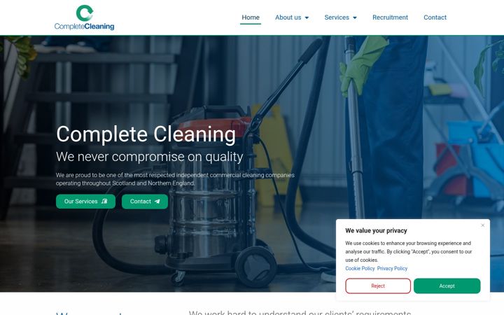 Screenshot of completecleaningservices.com