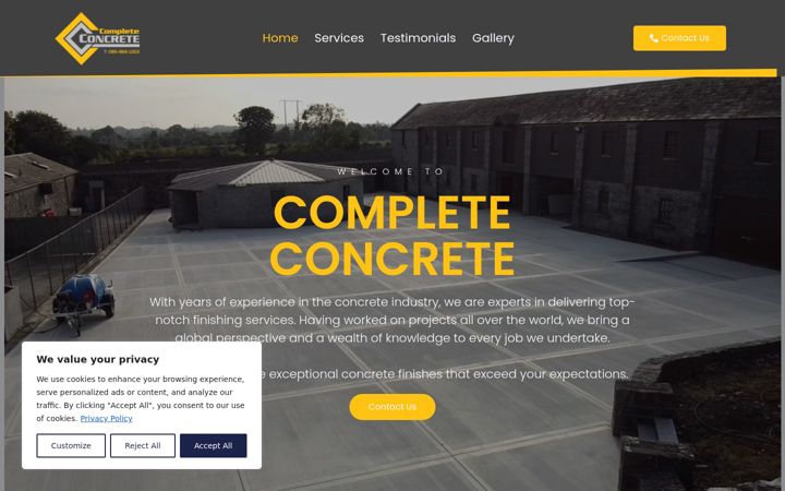Screenshot di completeconcrete.ie