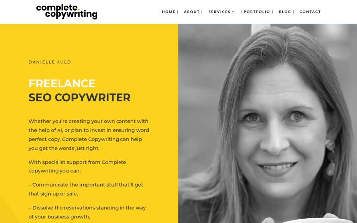 Captura de ecrã de completecopywriting.co.uk
