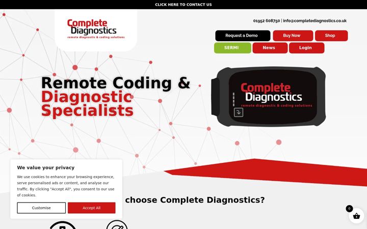 Captura de ecrã de completediagnostics.co.uk