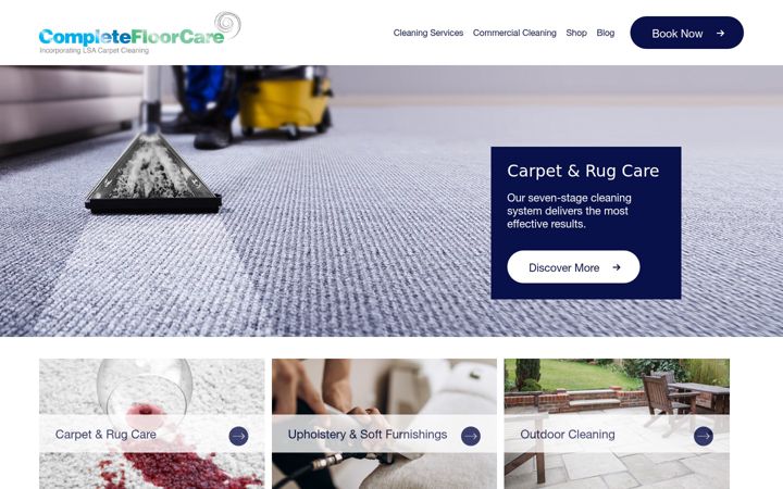 Captura de ecrã de completefloorcare.co.uk