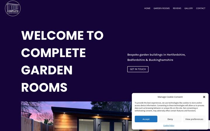Screenshot of completegardenrooms.com