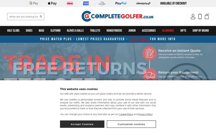 Captură de ecran a completegolfer.co.uk