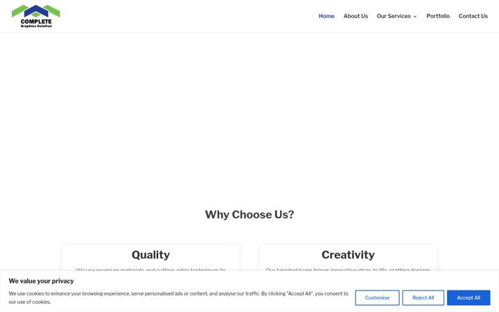 Screenshot of completegraphicssolution.ca