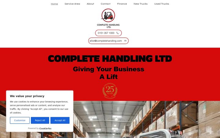 Screenshot of completehandling.com