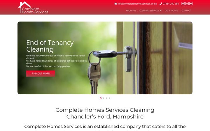 Ekrano kopija completehomesservices.co.uk
