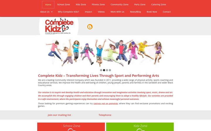 Ekrano kopija completekidz.co.uk