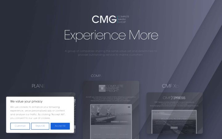 Screenshot of completemarinegroup.com