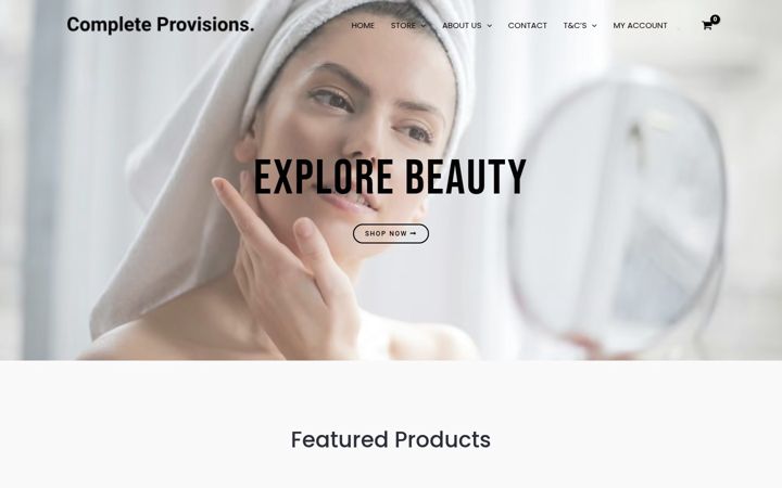 Screenshot of completeprovisions.com