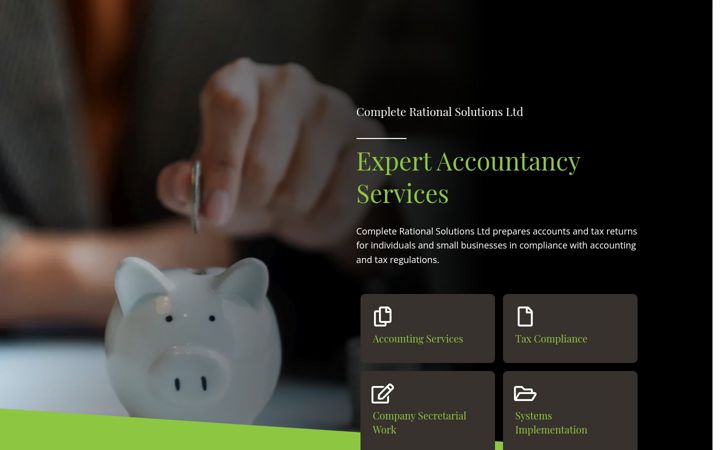 Screenshot of completerationalsolutions.com