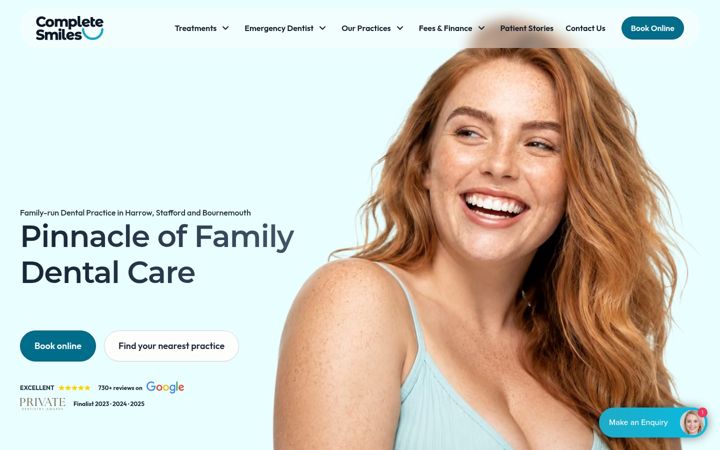 Képernyőkép: completesmiles.co.uk
