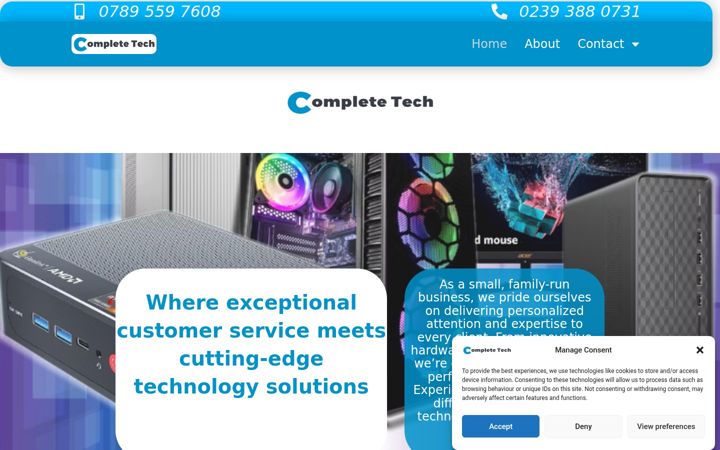 Screenshot of completetech.co.uk