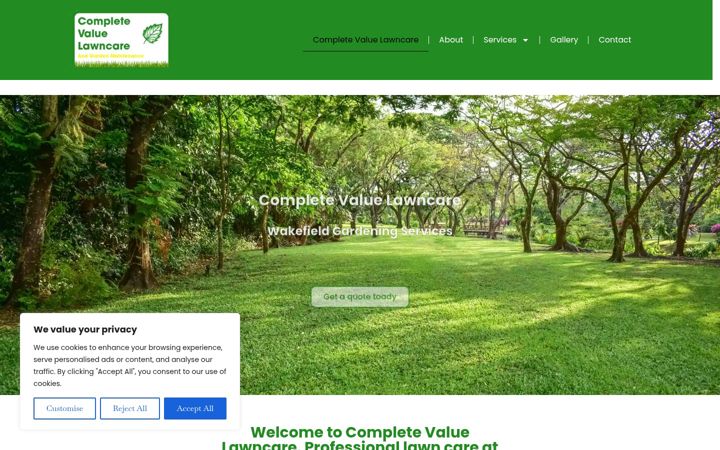 Képernyőkép: completevaluelawncare.co.uk