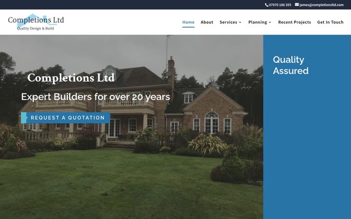 Screenshot of completionsltd.com