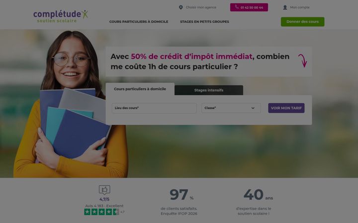 Screenshot of completude.com