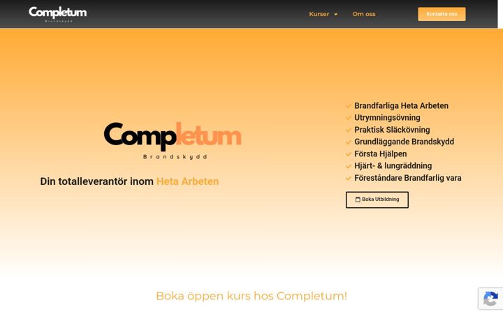 Screenshot of completum.se