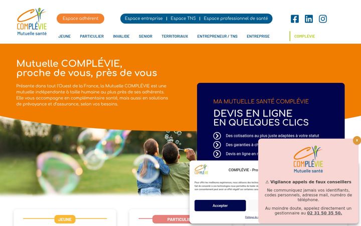 Screenshot of complevie.fr