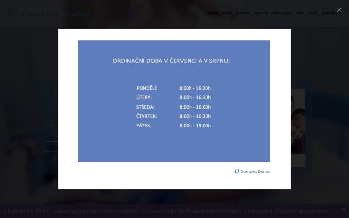 Screenshot van complexdental.cz