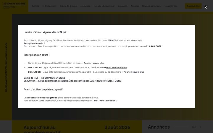 Screenshot of complexepromutuel.ca
