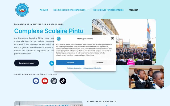 Screenshot of complexescolairepintu.com