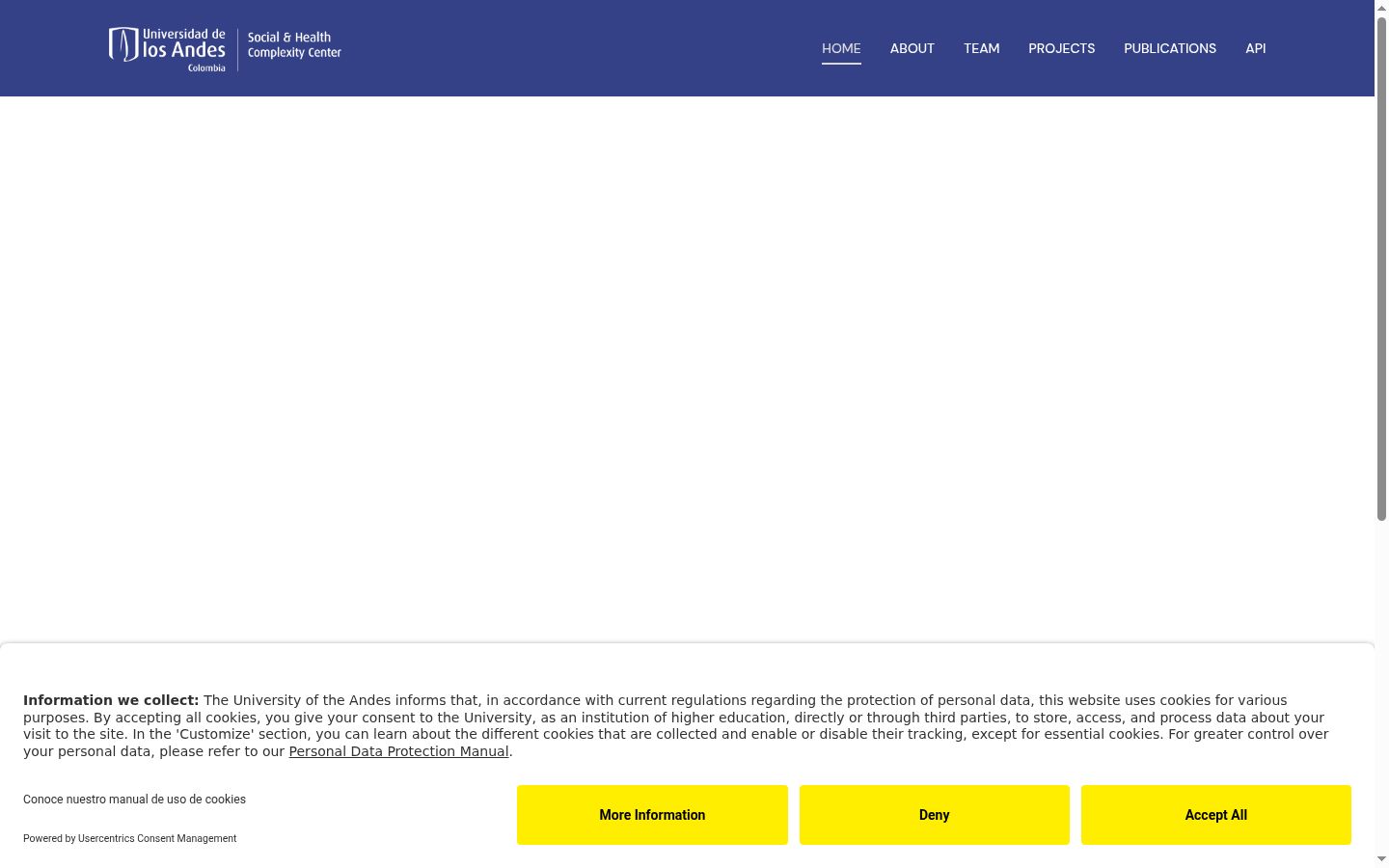 Capture d'écran de la bannière de consentement affichée avant toute interaction