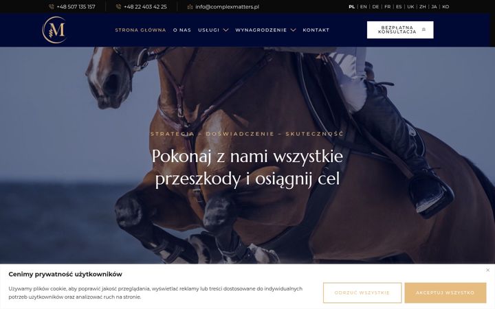 Snímek obrazovky complexmatters.pl
