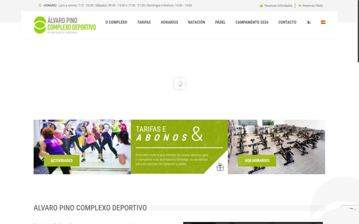 Screenshot of complexodeportivoalvaropino.com