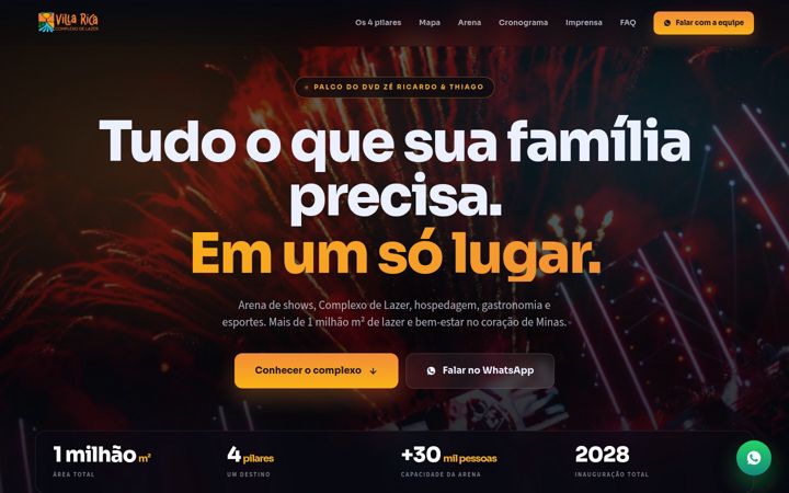 Screenshot of complexovillarica.com