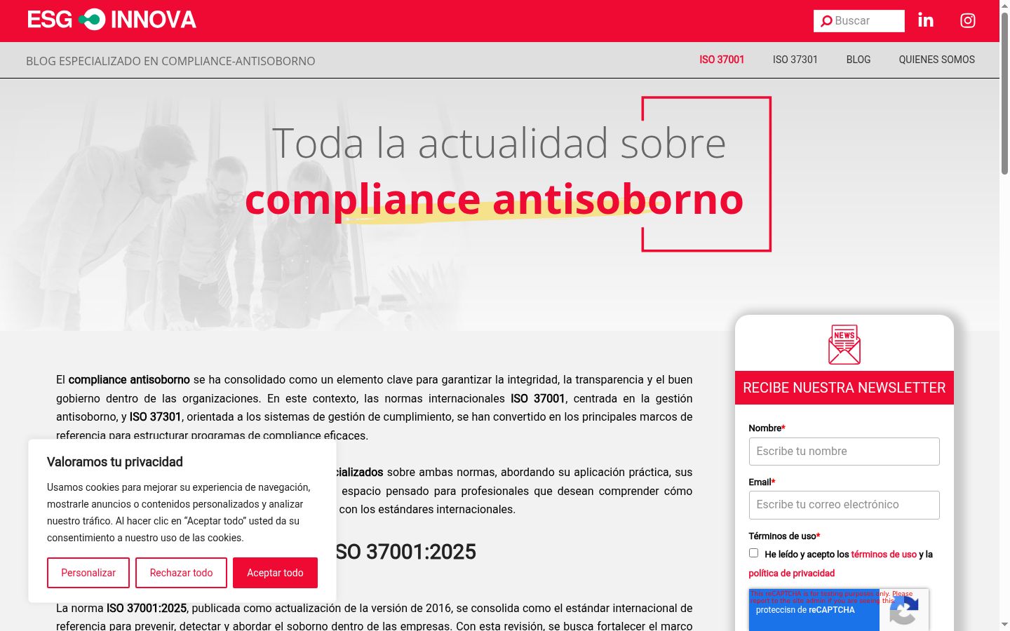 Screenshot del banner di consenso mostrato prima di qualsiasi interazione