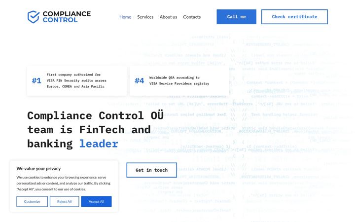 Screenshot of compliance-control.eu
