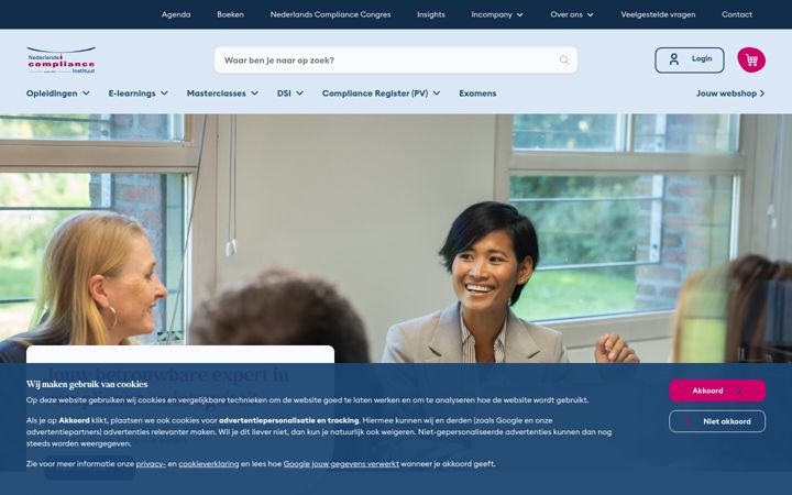 Screenshot stránky compliance-instituut.nl