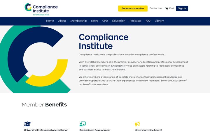 Screenshot di compliance.ie