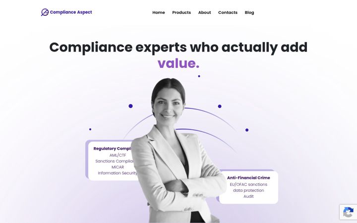 Screenshot of complianceaspect.com