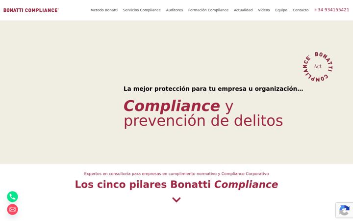 Screenshot of compliancebonatti.com