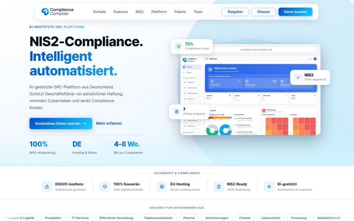 Screenshot of compliancecompass.de