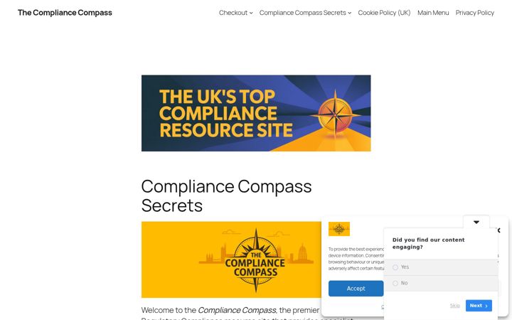 Zrzut ekranu compliancecompassuk.co.uk