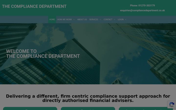 Screenshot of compliancedepartment.co.uk