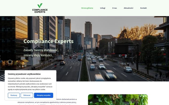 Snímek obrazovky complianceexperts.pl