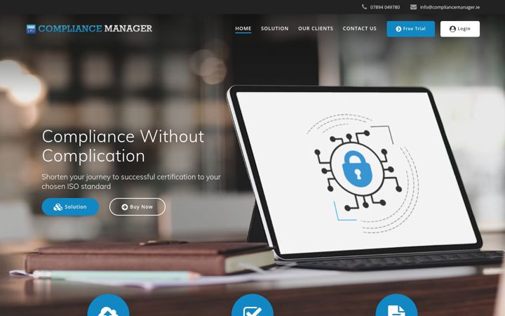 Screenshot di compliancemanager.ie