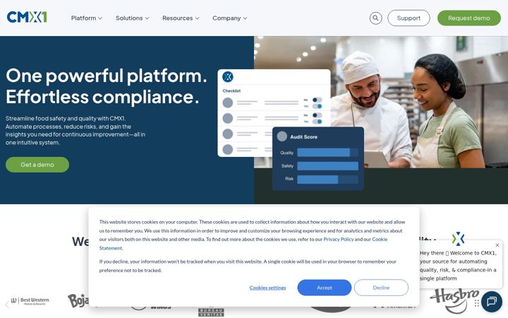 Screenshot of compliancemetrix.com