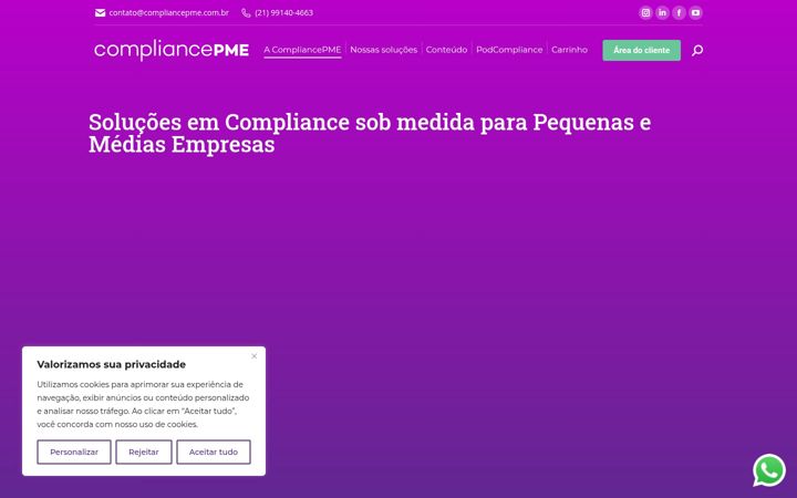 Snímek obrazovky compliancepme.com.br