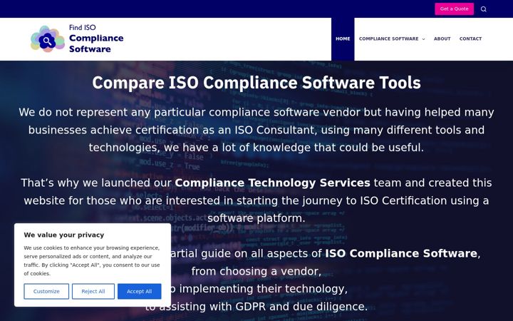 Screenshot of compliancesoftware.net