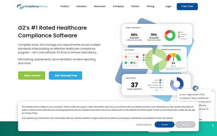 Screenshot of compliancy-group.com