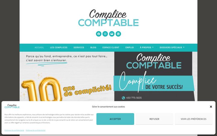Screenshot of complicecomptable.com