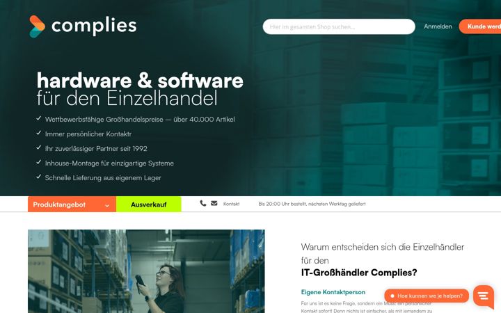 Screenshot of complies.de