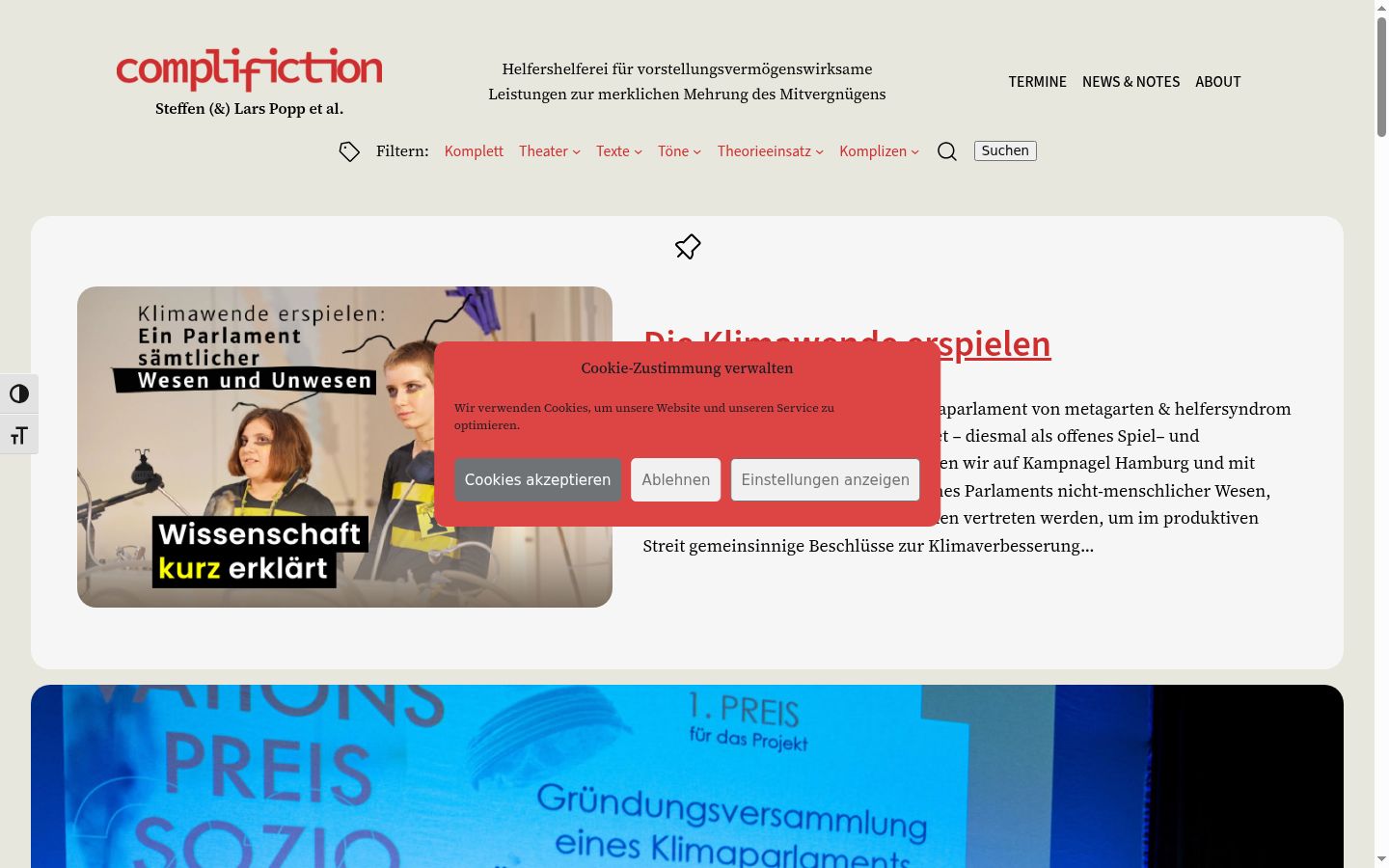Screenshot tal-banner tal-kunsens muri qabel kwalunkwe interazzjoni