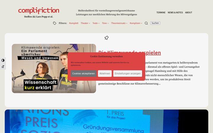 Screenshot di complifiction.net