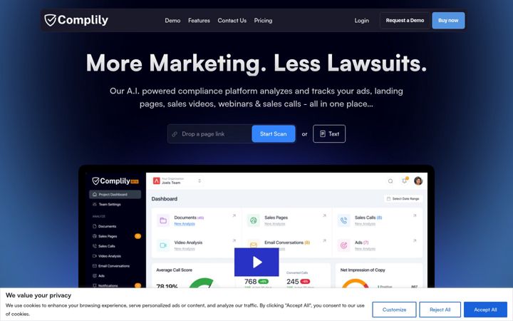 Screenshot of complily.com