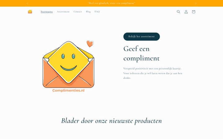 Screenshot of complimenties.nl